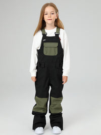 Girls Snow Bib Pants With High Waist overalls