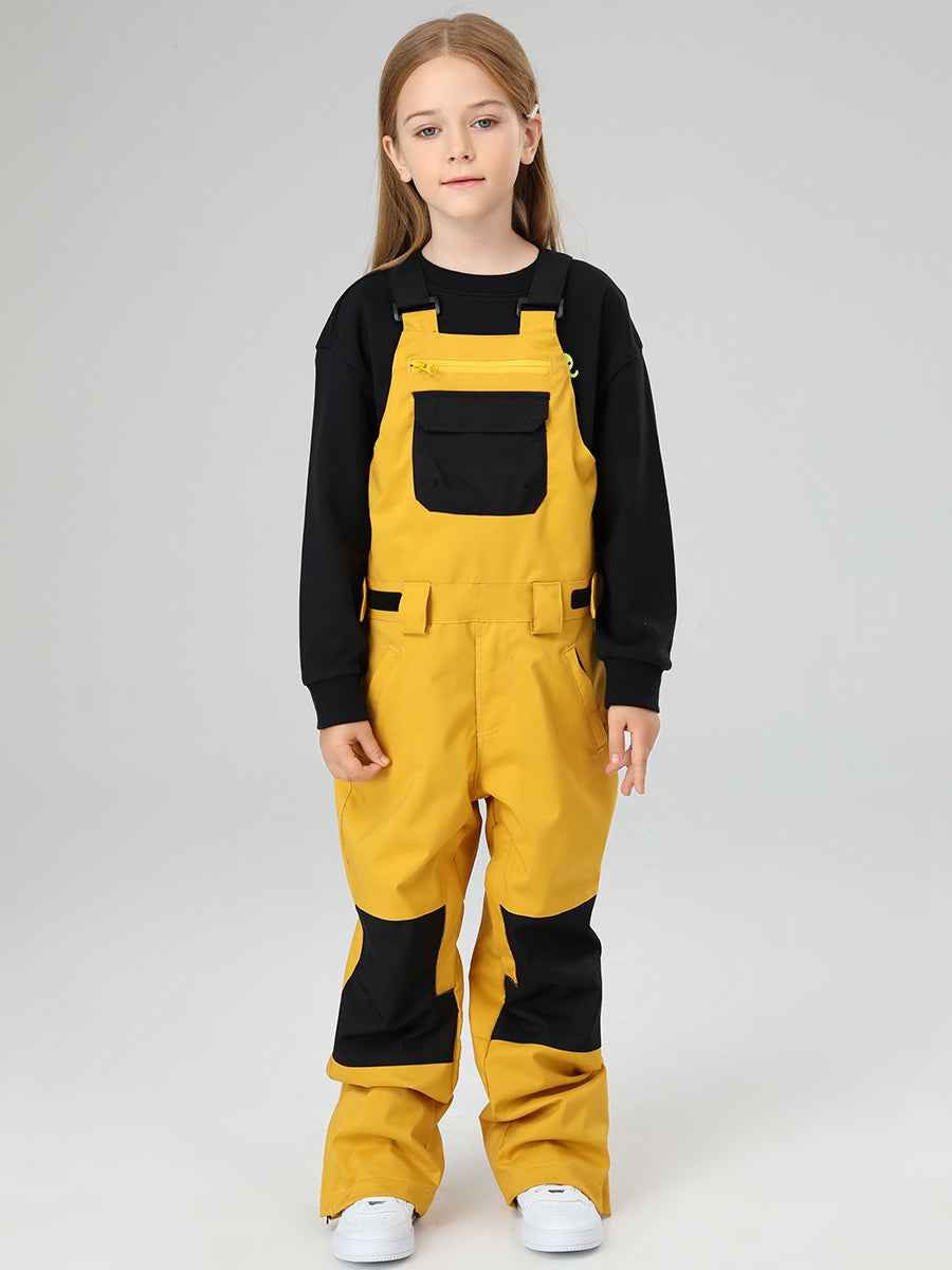 Girls Snow Bib Pants With High Waist overalls