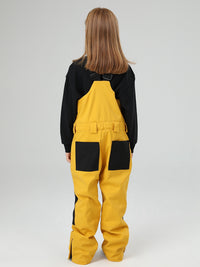 Girls Snow Bib Pants With High Waist overalls