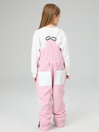 Girls Snow Bib Pants With High Waist overalls