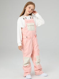 Girls Snow Bib Pants With High Waist overalls