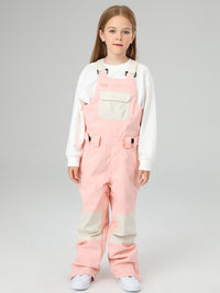 Girls Snow Bib Pants With High Waist overalls