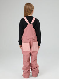 Girls Snow Bib Pants With High Waist overalls