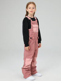 Girls Snow Bib Pants With High Waist overalls