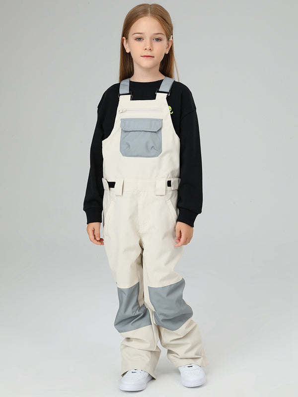 Girls Snow Bib Pants With High Waist overalls