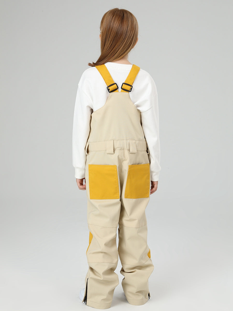 Girls Snow Bib Pants With High Waist overalls