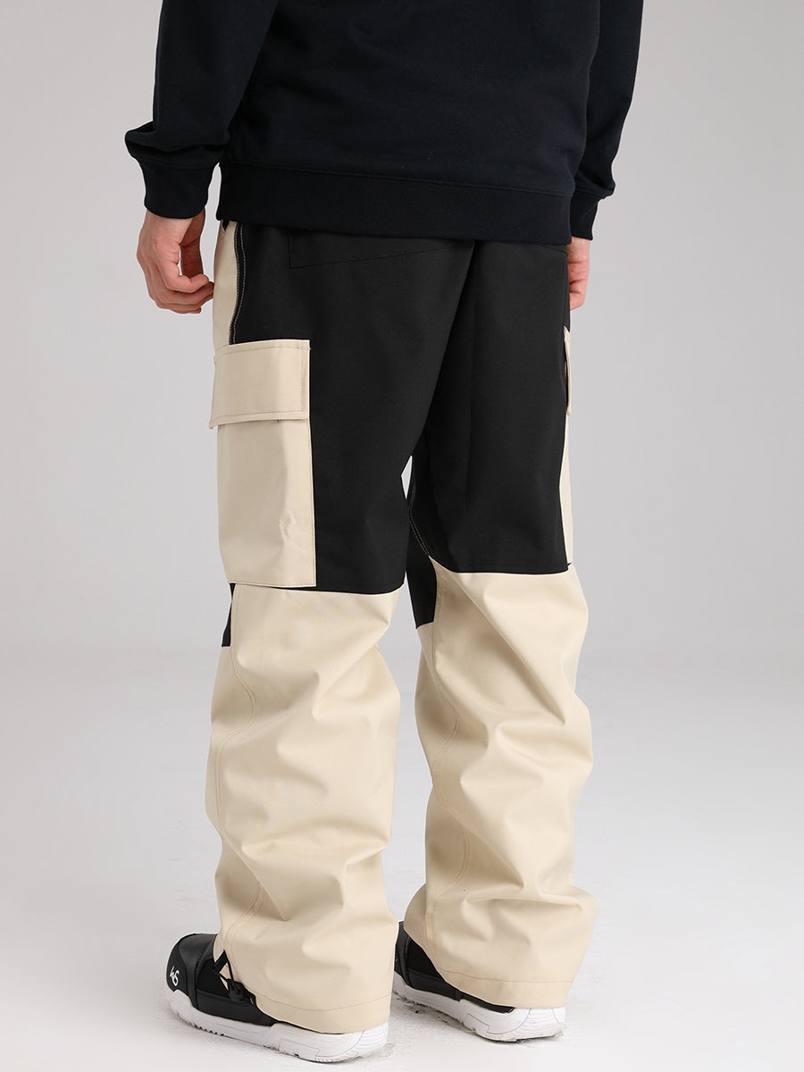 Men's Snowboard Pants Color Block Design