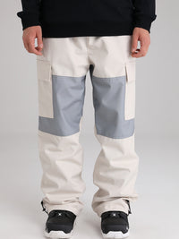 Men's Snowboard Pants Color Block Design