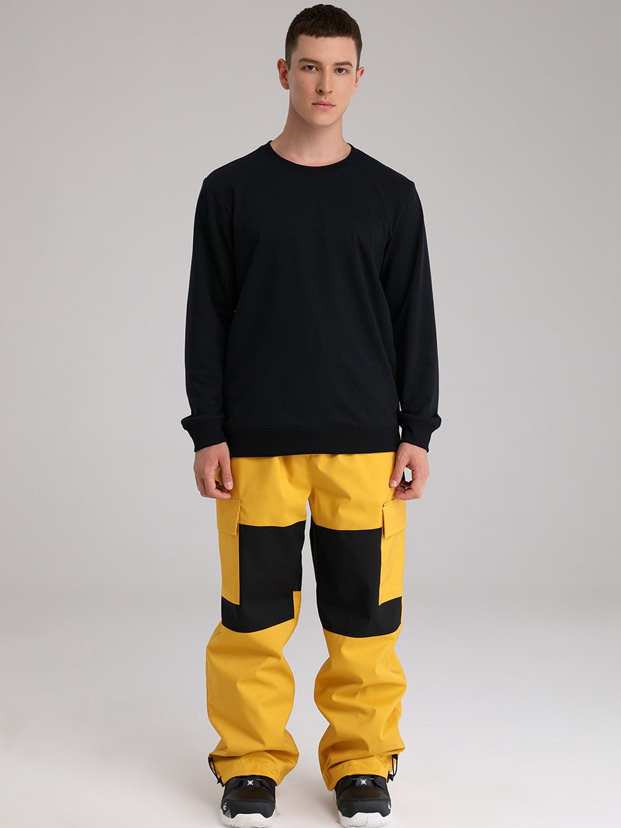 Men's Snowboard Pants Color Block Design