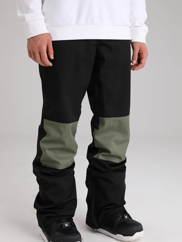 Men's Snow Pants Color Block Design