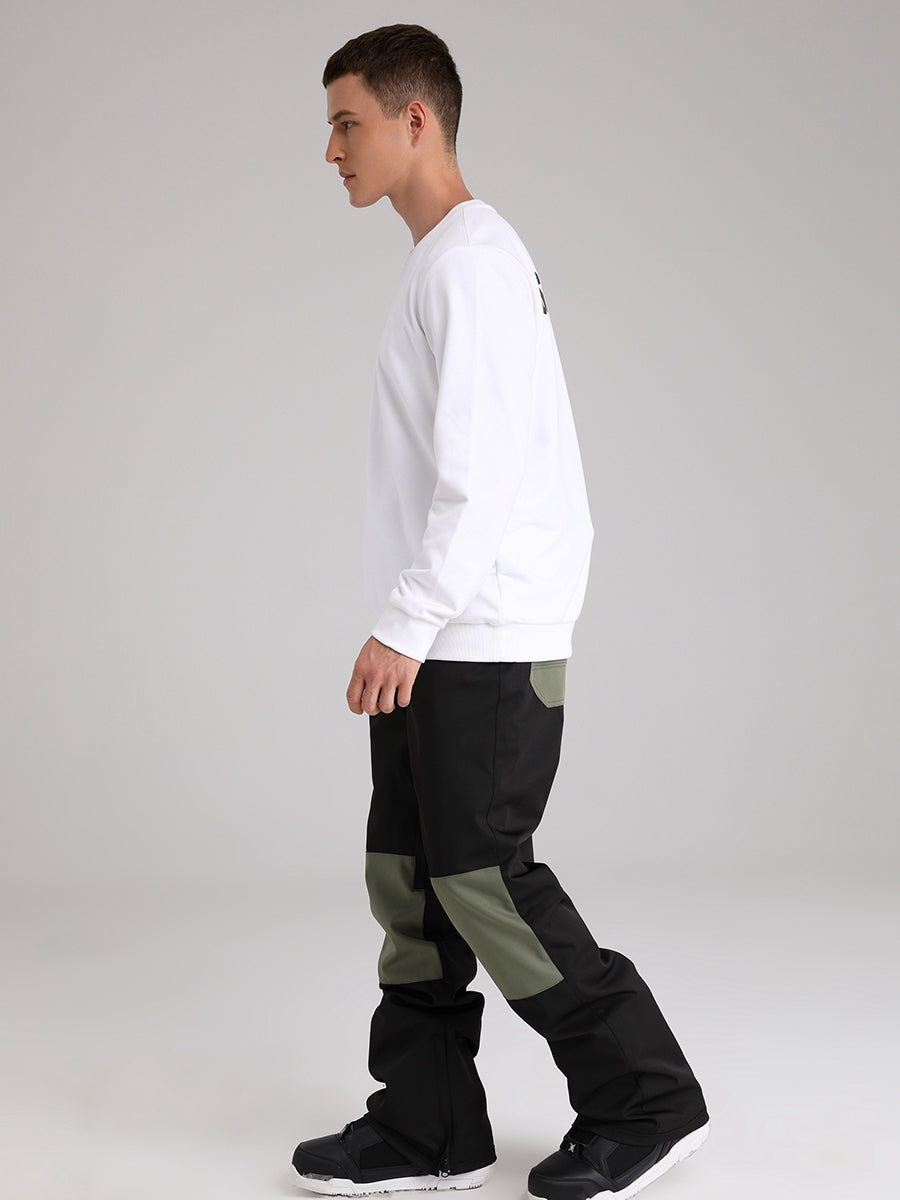 Men's Snow Pants Color Block Design