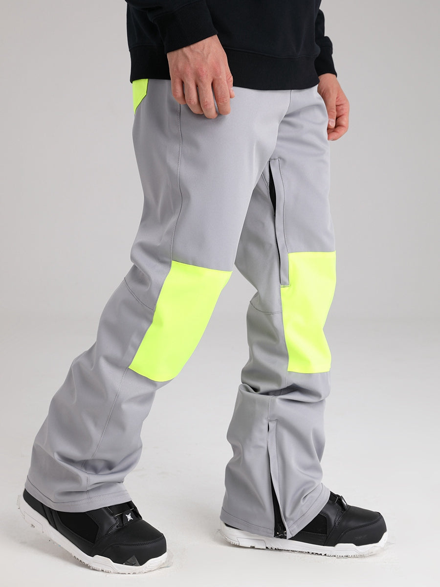 Men's Snow Pants Color Block Design