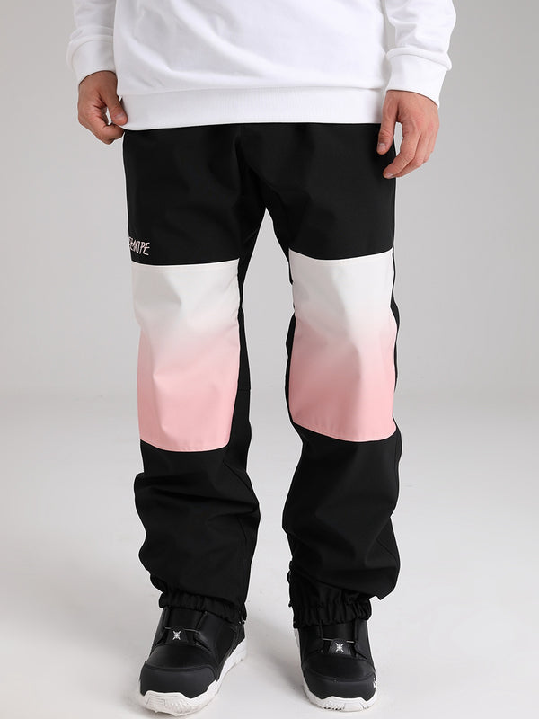 Men's Snowboard Pants Color Block Design