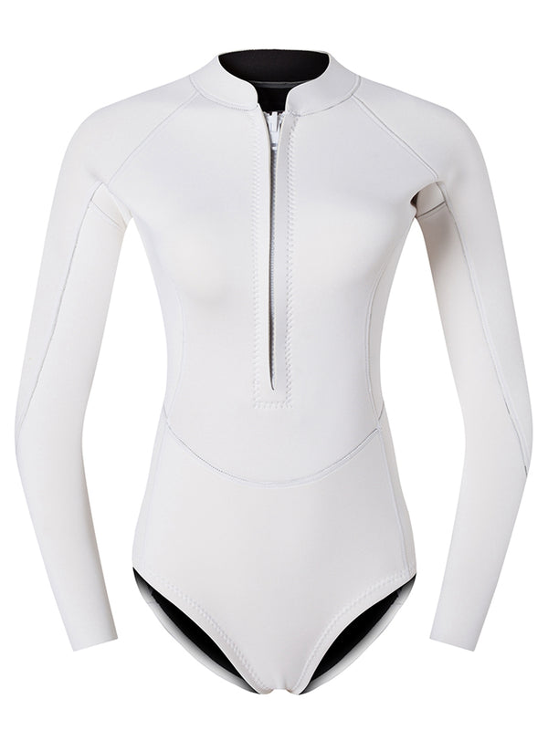 2mm Women's Long Sleeve Front Zip Surf Swimsuit