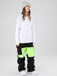 Women's Snowboard Pants Color Block Design
