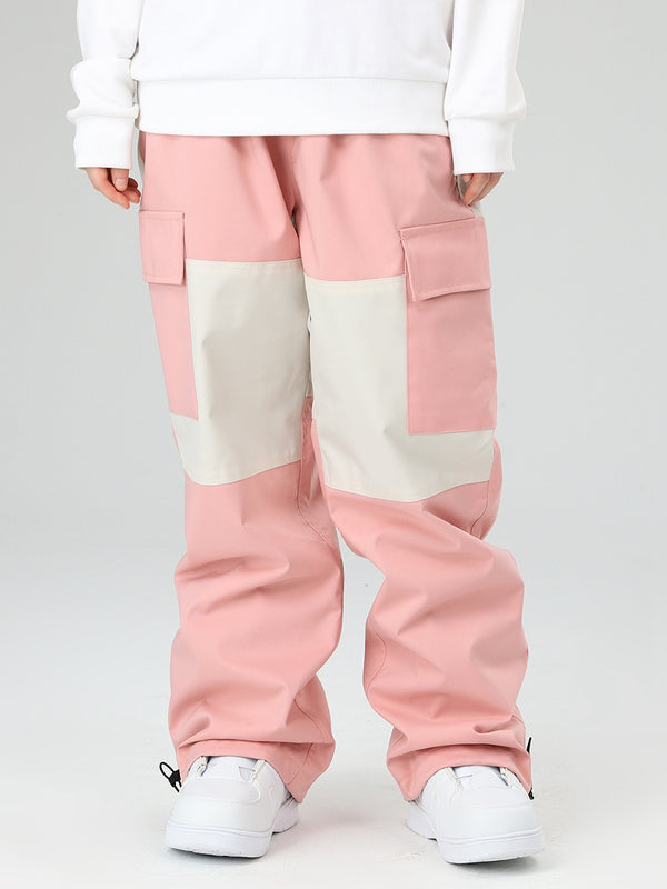 Women's Snowboard Pants Color Block Design