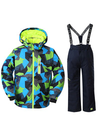 Riuiyele Boys Winter Windproof Waterproof Ski Jacket and Pants