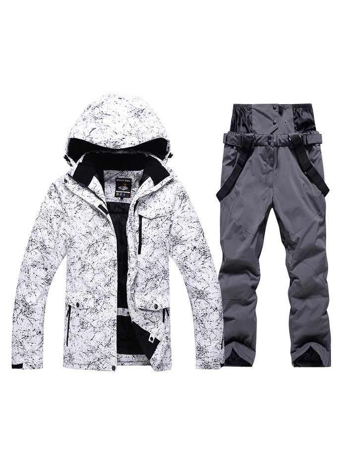 Women's High Waterproof Ski Jacket and Pants