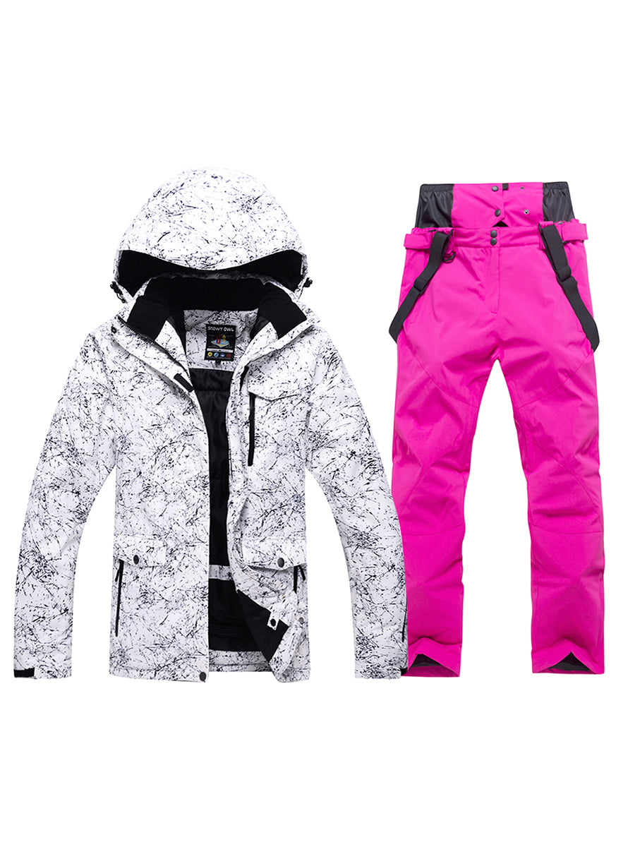 Women's High Waterproof Ski Jacket and Pants