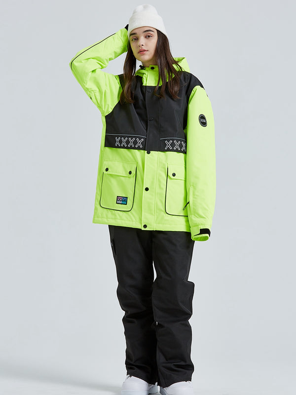 Windproof Women Ski Snowboarding Cargo Jacket