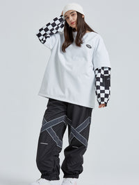 Contrast Color Women Ski Snowboard Sweatshirt