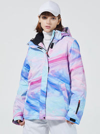 Riuiyele Women Rainbow Insulated Ski Jacket Riuiyele