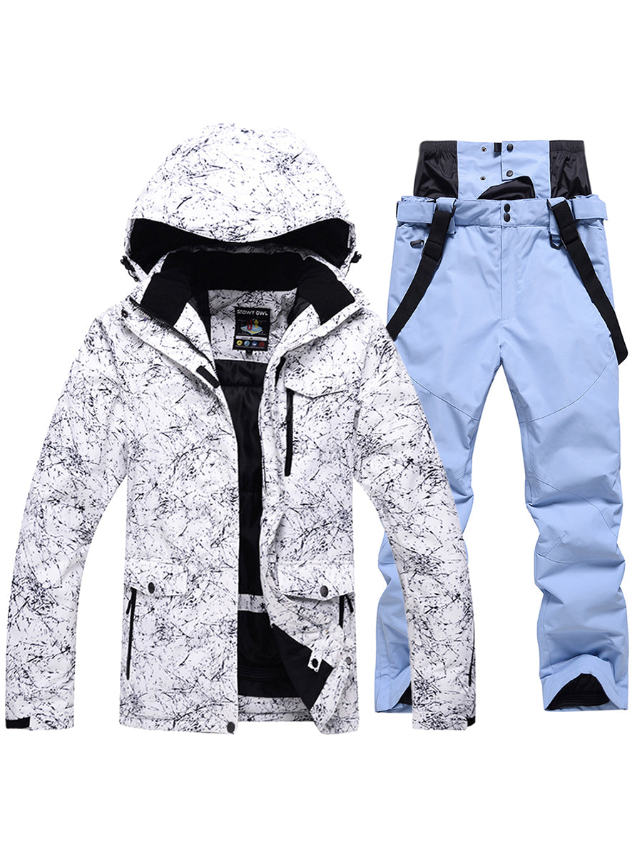 Women's High Waterproof Ski Jacket and Pants