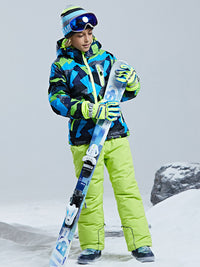 Riuiyele Boys Winter Windproof Waterproof Ski Jacket and Pants
