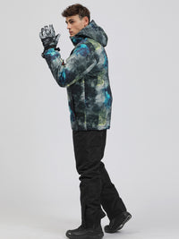 Riuiyele Detachable Hooded Men Ski Snowboard Jacket & Bib Pants