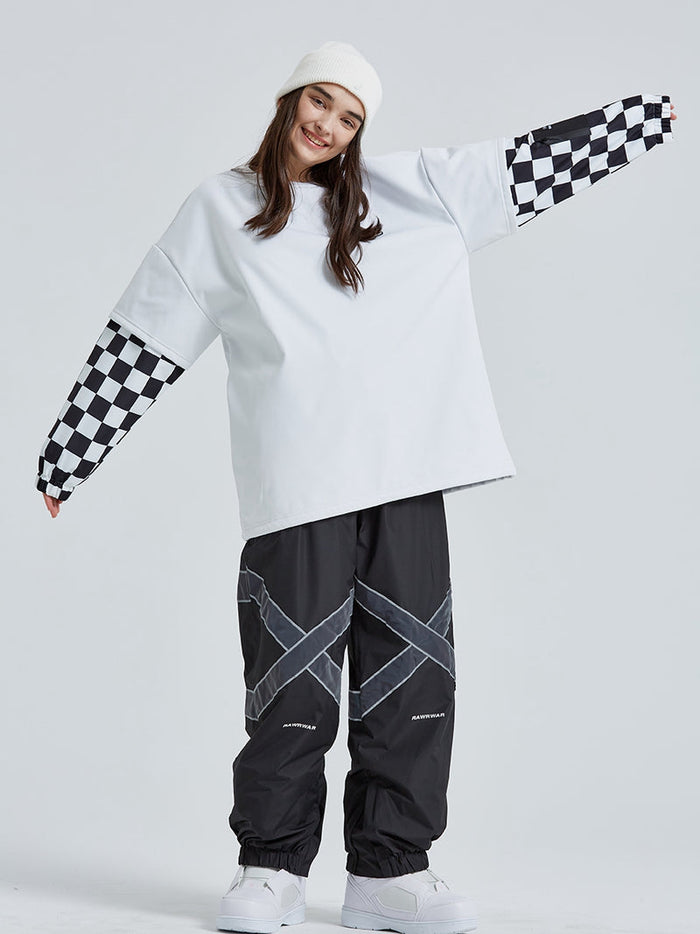 Contrast Color Women Ski Snowboard Sweatshirt