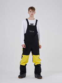 Men Insulated Snow Snowboard Bibs Colorblock