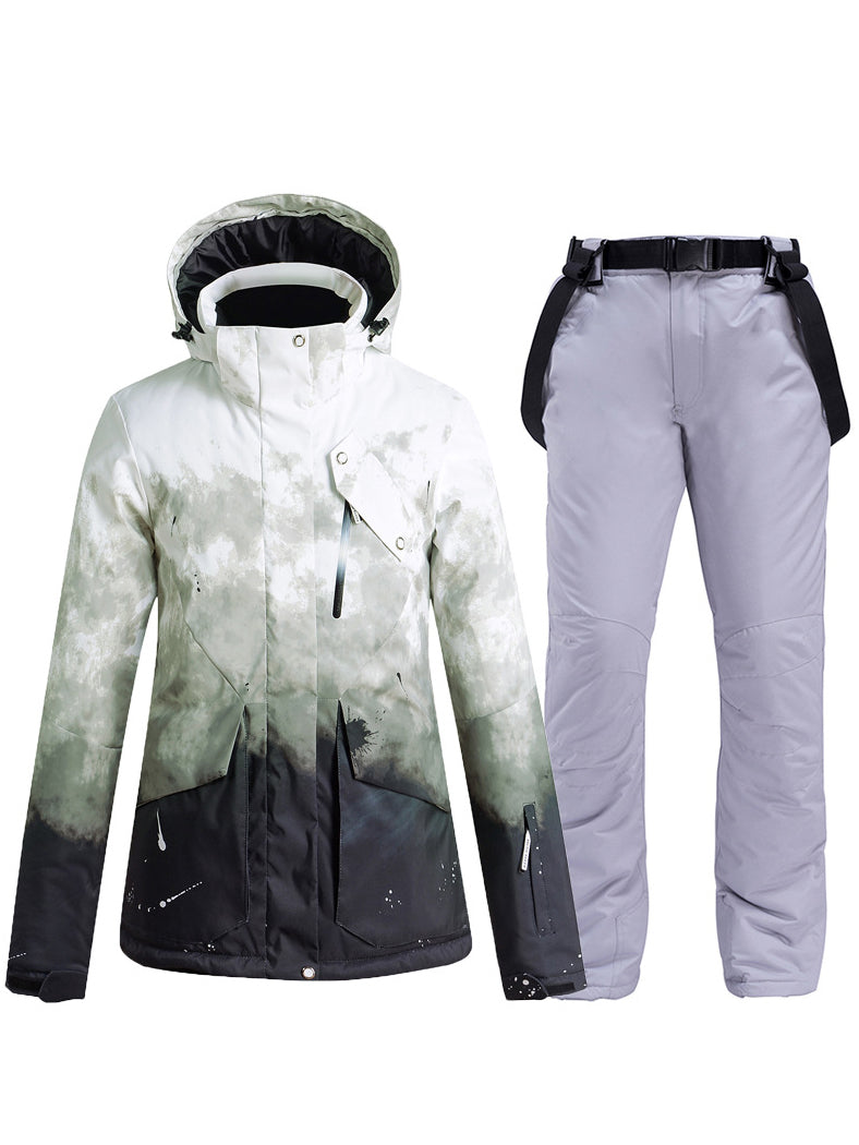Riuiyele Women Insulated Snow Snowboard Jacket & Bib Pants