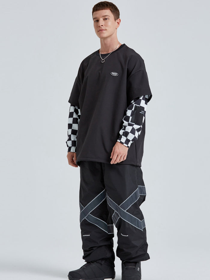 Contrast Color Men's Snowboard Sweatshirts