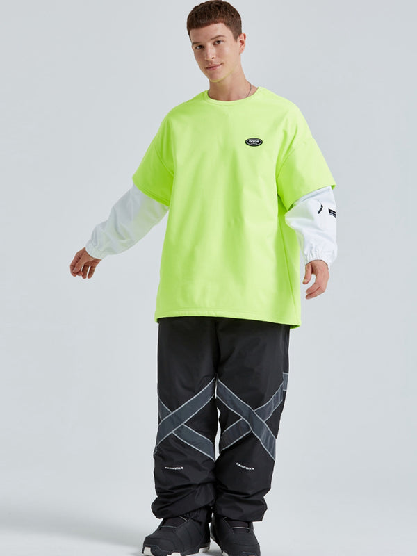 Contrast Color Men's Snowboard Sweatshirts