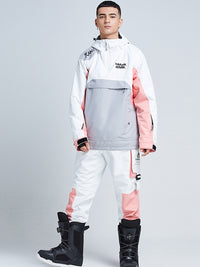 Men's High Waterproof Snowboard Ski Suits with Big Chest Pockets