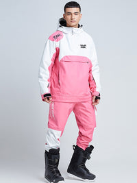 Men's High Waterproof Snowboard Ski Suits with Big Chest Pockets