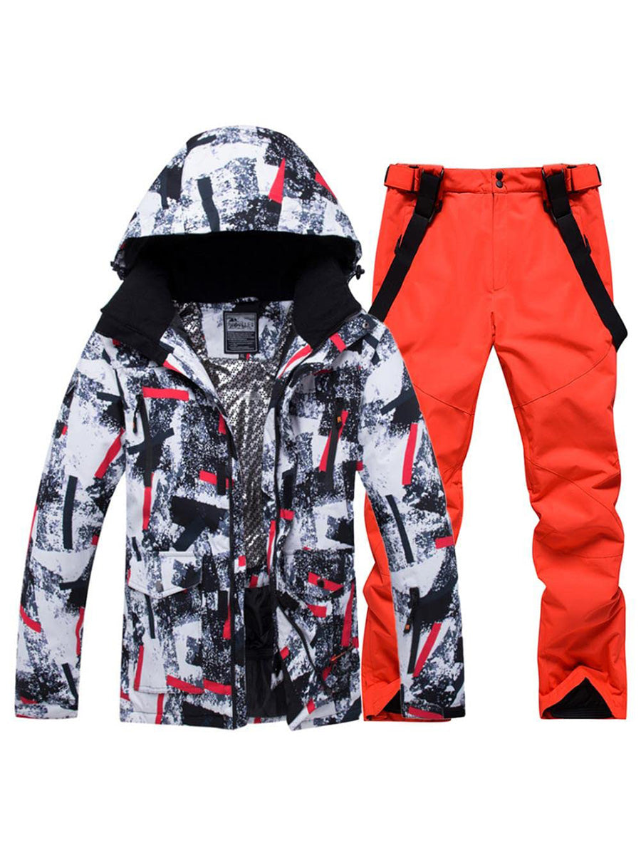 Riuiyele Men Insulated Skiing Snowboarding Set Soft Shell