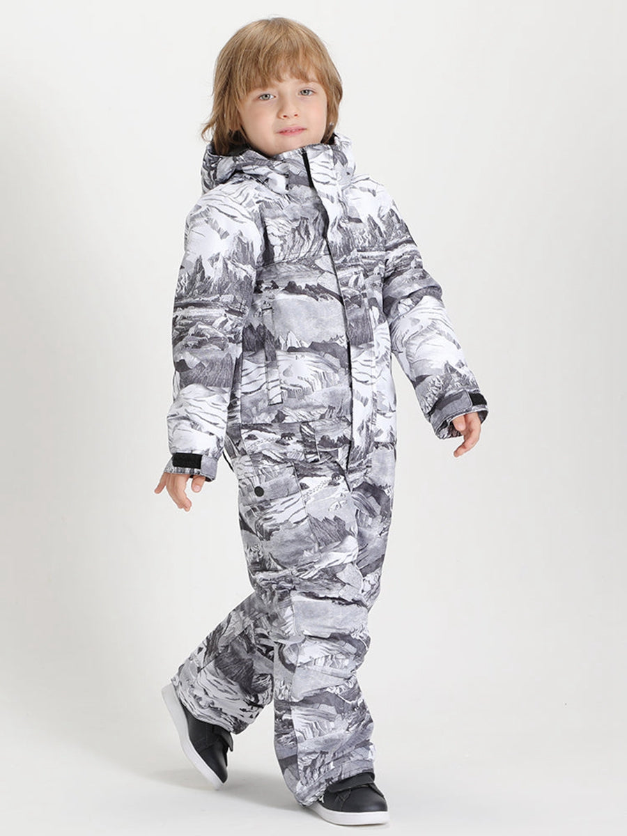 Toddler Hooded One Piece Snowsuits 