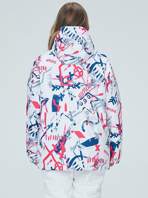 Graffiti Print Ski Jacket from Riuiyele