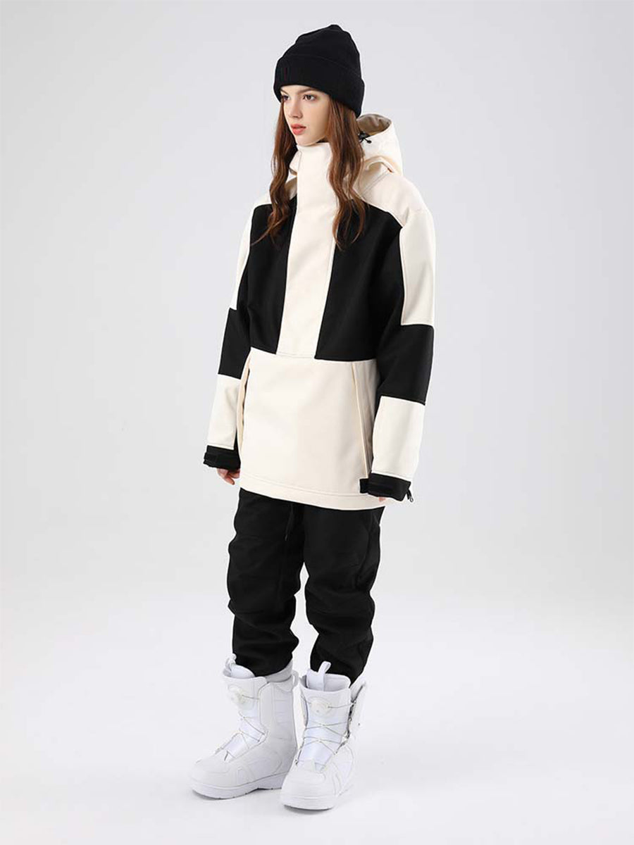 Riuiyele Women Hooded Ski Jacket & Jogger Pants Set