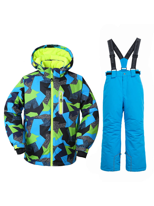 Riuiyele Boys Winter Windproof Waterproof Ski Jacket and Pants
