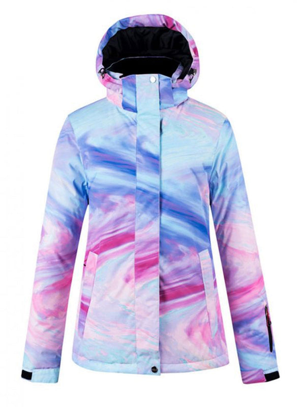 Riuiyele Women Rainbow Insulated Ski Jacket Riuiyele